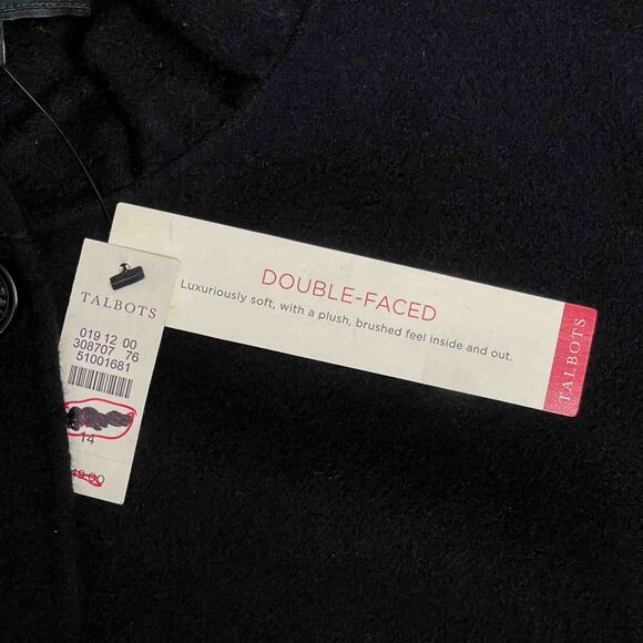Talbots Black Double-Faced Wool Blend Jacket Women’s Size 14 - Picture 6 of 10